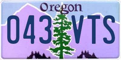 OR license plate 043VTS