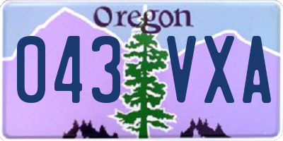 OR license plate 043VXA