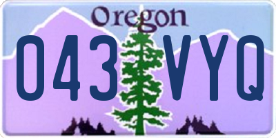 OR license plate 043VYQ