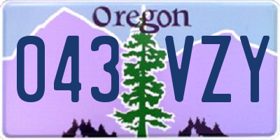 OR license plate 043VZY