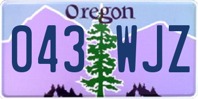 OR license plate 043WJZ