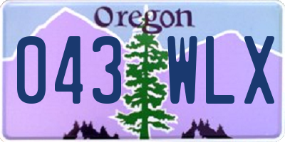 OR license plate 043WLX