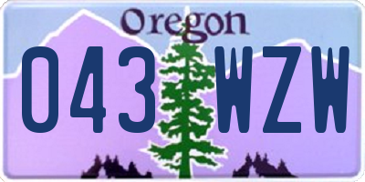 OR license plate 043WZW