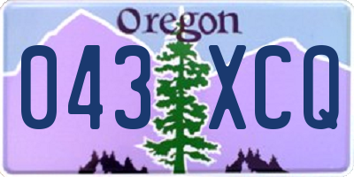 OR license plate 043XCQ