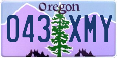 OR license plate 043XMY