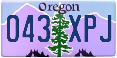 OR license plate 043XPJ