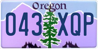 OR license plate 043XQP
