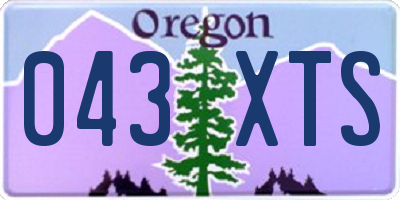 OR license plate 043XTS
