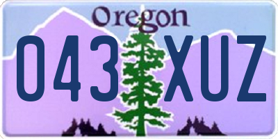 OR license plate 043XUZ