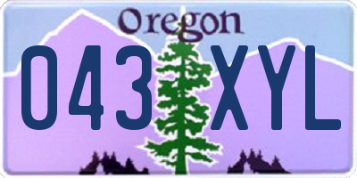 OR license plate 043XYL