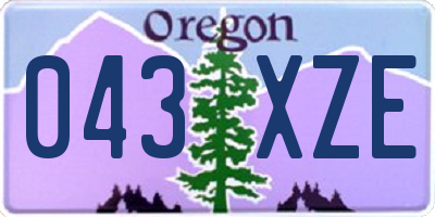 OR license plate 043XZE