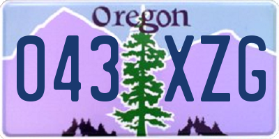 OR license plate 043XZG