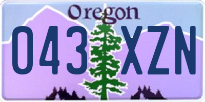 OR license plate 043XZN