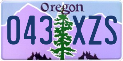 OR license plate 043XZS