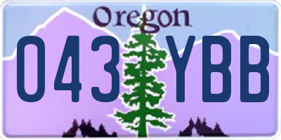 OR license plate 043YBB
