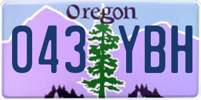 OR license plate 043YBH