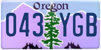OR license plate 043YGB