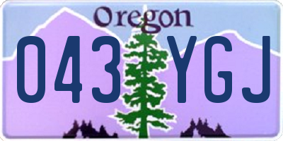 OR license plate 043YGJ