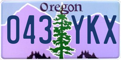 OR license plate 043YKX