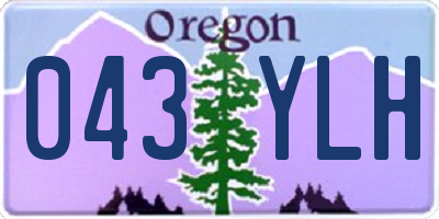 OR license plate 043YLH