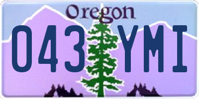 OR license plate 043YMI