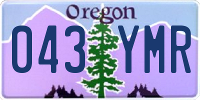 OR license plate 043YMR