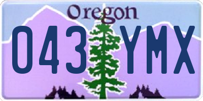 OR license plate 043YMX