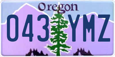 OR license plate 043YMZ