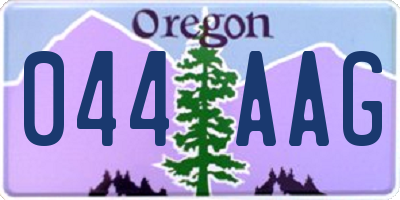 OR license plate 044AAG