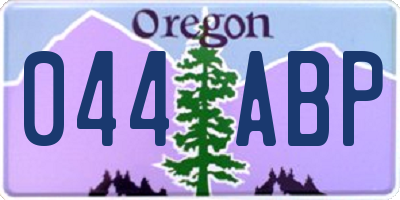 OR license plate 044ABP