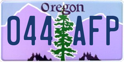 OR license plate 044AFP
