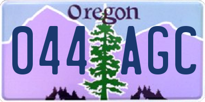 OR license plate 044AGC