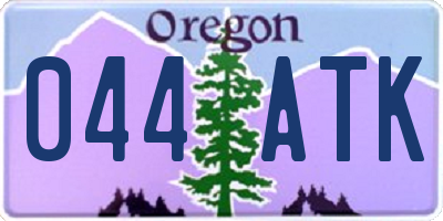 OR license plate 044ATK