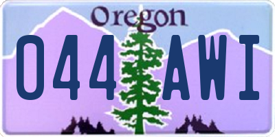 OR license plate 044AWI