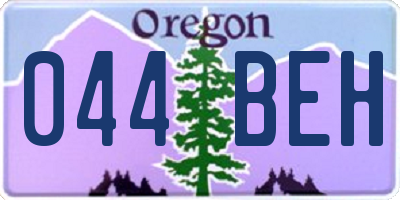 OR license plate 044BEH