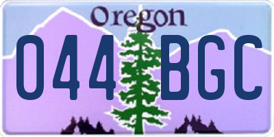 OR license plate 044BGC