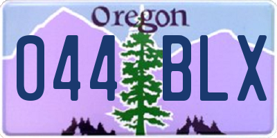 OR license plate 044BLX