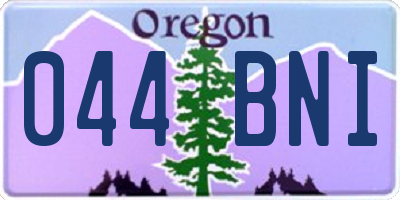 OR license plate 044BNI