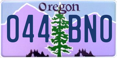 OR license plate 044BNO