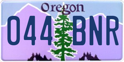 OR license plate 044BNR