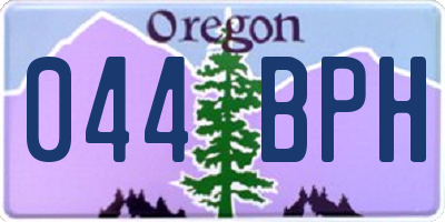OR license plate 044BPH