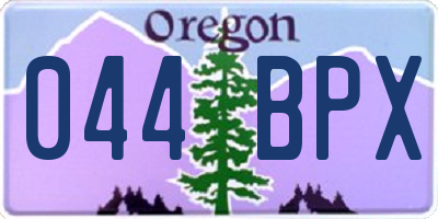 OR license plate 044BPX
