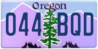 OR license plate 044BQD