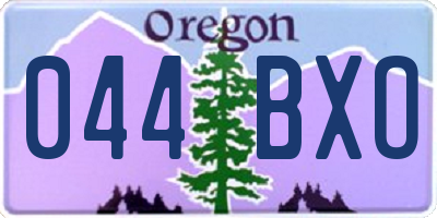 OR license plate 044BXO