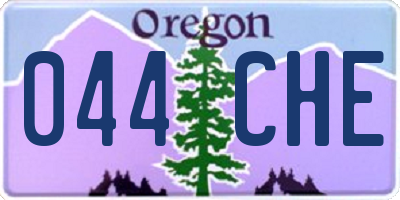 OR license plate 044CHE