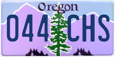 OR license plate 044CHS