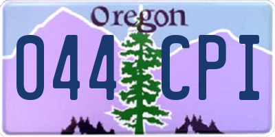 OR license plate 044CPI