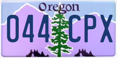 OR license plate 044CPX