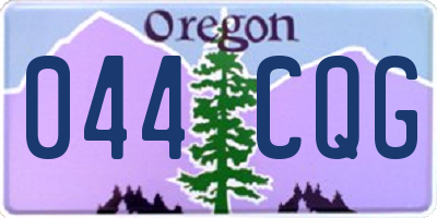 OR license plate 044CQG