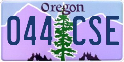 OR license plate 044CSE